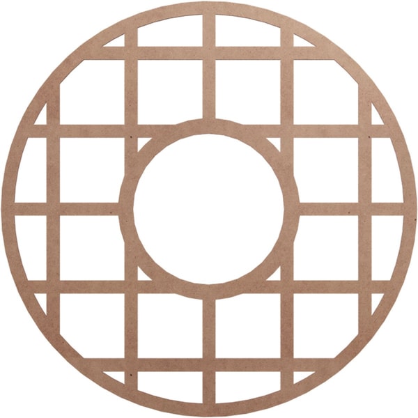 Ekena Millwork O'Neal Wood Fretwork Pierced Ceiling Medallion, Wood (Paint Grade), 38"OD x 13 3/4"ID x 3/8"T CMWP38X38X0375ONMF - main